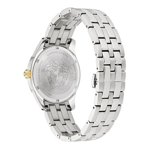 Versace Greca Time GMT Watch Grey Mens - Picture 3 of 6